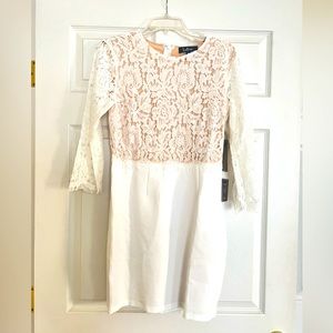 White lace cocktail dress